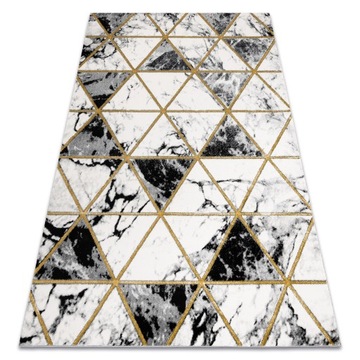 STYLOWY DYWAN 160x220cm MARMUR czarny/złoty #AF423