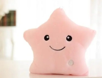 ŚWIECĄCA PODUSZKA PRZYTULANKA MASKOTKA GWIAZDKA LED DLA DZIECI ŚWIECĄCA