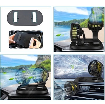 АВТОВЕНТИЛЯТОР 12 В, ДВУХГОЛОВКА, 2 СТУПЕНИ ВЕНТИЛЯЦИИ