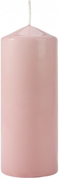 BISPOL 12cm świeca walec 60/120 PUDROWY RÓŻ nowość