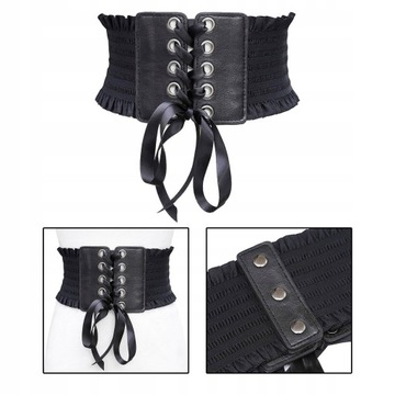 Moda Skórzany Steampunk Underbust Pas