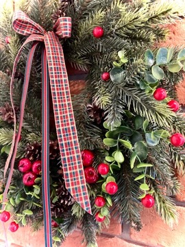 Wianek świąteczny na drzwi ozdoba stroik na stół girlanda prezent