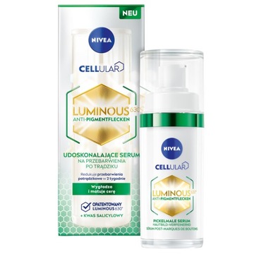 NIVEA CELLULAR LUMINOUS 630 Serum na plamy przebarwienia po trądziku 30ml