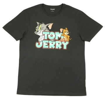 Koszulka męska młodzieżowa T-Shirt OLD NAVY Tom and Jerry r. M Kot Szara