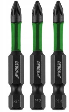 BIT GROT KOŃCÓWKA PZ1 PZ2 PZ3 x 50mm udarowy 3szt