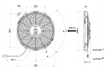 SPAL VA09-AP12/C-54S ВЫТЯЖНОЙ ВЕНТИЛЯТОР 12В 280мм