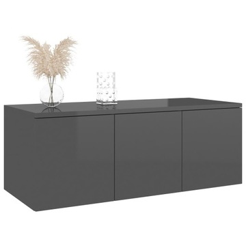 SZAFKA RTV KOMODA STOLIK POD TV SZUFLADAMI POŁYSK 80x34x30 cm