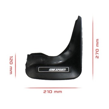 Крылья Задние брызговики универсальные, черные.