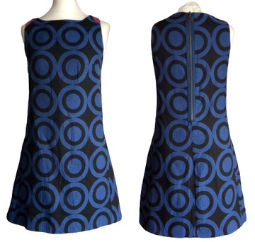 DESIGUAL sukienka tunika krótka niebieska 38 M