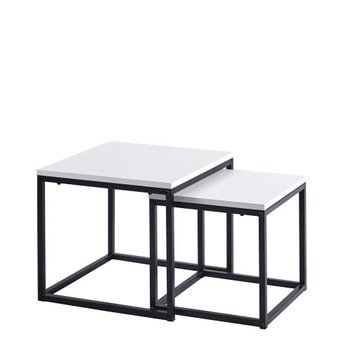 lawa w stylu skandynawskim do Gabinetu Salonu DWA STOLIKI 50x50 Furnitex
