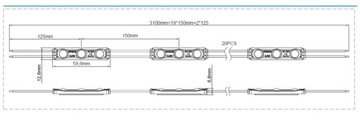 МОДУЛЬ 1xLED 1Вт 7000К