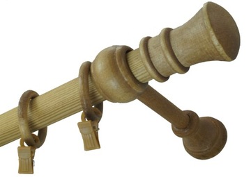 Деревянный карниз fi 28 1,8 м, одинарный 180 см