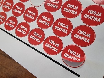 NAKLEJKI etykiety reklamowe z logo Twój nadruk 60