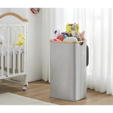 УЗКАЯ БОЛЬШАЯ КОРЗИНА ДЛЯ БЕЛЬЯ/ИГРУШЕК С КРЫШКОЙ 85 Л + СЪЕМНАЯ СУМКА