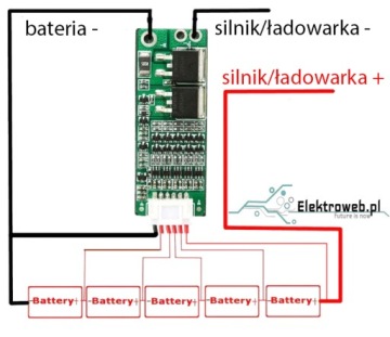 Модуль зарядки BMS 5S 15A 18V 21V + кабели
