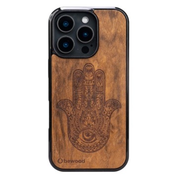 Dřevěné Pouzdro Bewood pro iPhone 16 Pro Hamsa Imbuia