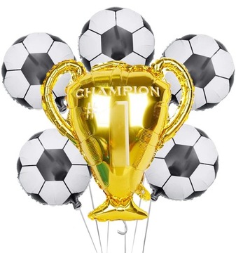 zestaw balonów piłka puchar football urodziny