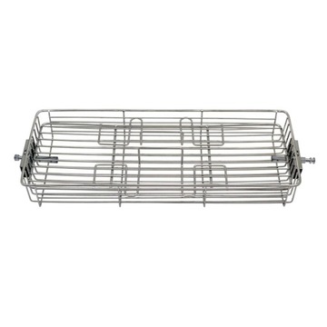 Płaski kosz ze nierdzewnej, grill do rożna