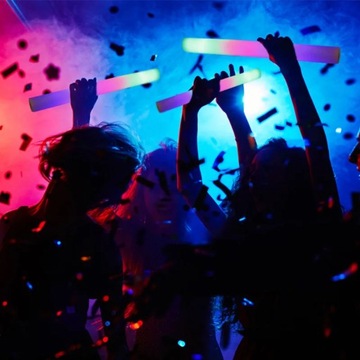 RGB светодиодные светящиеся палочки из пенопласта, 15 шт., для вечеринок