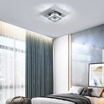 ŻYRANDOL KRYSZTAŁOWY LAMPA SUFITOWA LED 12W 6000K