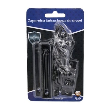 BLOKADA DRZWIOWA ZAPORNICA ZAMKNIĘCIE NA ŁAŃCUCH CZARNA