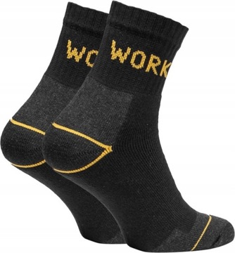 Хлопковые рабочие носки BHP WORK толстые теплые махровые 39/42 - 12 шт.