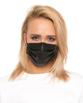 ПОЛИРОВСКИЕ ЧЕРНЫЕ ОДНОРАЗОВЫЕ МАСКИ, СЕРТИФИКАТ 50