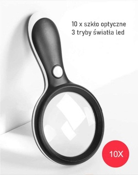 Увеличительное стекло со светодиодной подсветкой для чтения
