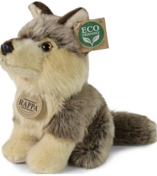 MASKOTKA WILK REALISTYCZNY SIEDZĄCY WOLF ECO 19cm