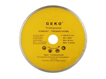 Tarcza diamentowa do cięcia betonu 180mmx25,4 Pełna GEKO PROFIESIONAL