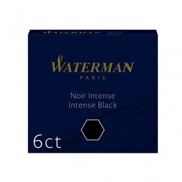 Waterman Naboje z Czarnym Tuszem 6szt GWARANCJA!!