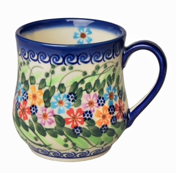 CERAMICZNY KUBEK 350ML CERAMIKA BOLESŁAWIEC KUBEK DO KAWY DO HERBATY