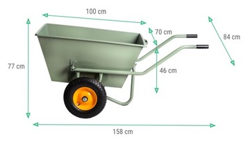КОРМОВАЯ тележка Тачка двухколесная 230л