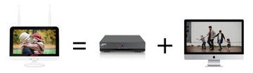 БЕСПРОВОДНОЙ МОНИТОРИНГ 8 WIFI КАМЕР + ЖК-МОНИТОР