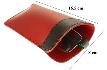 POLSKIE SKÓRZANE ETUI NA OKULARY SKÓRA 100% KOLORY