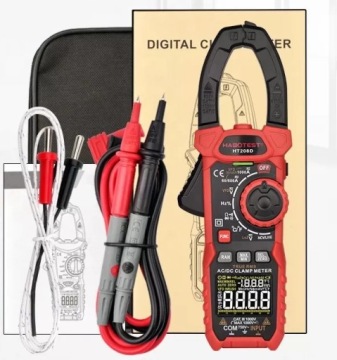 Клеммметр с ЖК-дисплеем + щупы + функция светодиодного фонаря + чехол + батарейки