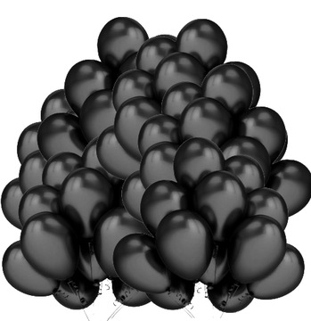 BALONY CZARNE METALICZNE 100 szt. Na Halloween!