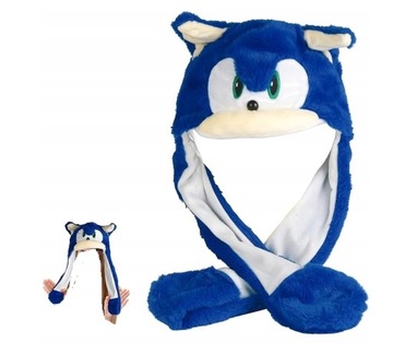 Czapka dla dzieci i dorosłych pompowane uszy SONIC ruchome pompowane uszy