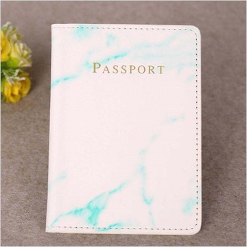 Funda de pasaporte de cuero sintético para hombre