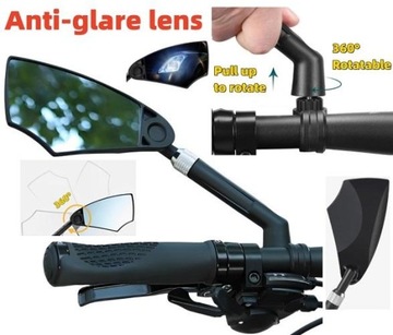 ВЕЛОСИПЕДНОЕ ЗЕРКАЛО ДЛЯ РУЛЯ PROX VISION MR-34 ЛЕВОЕ, ПОВОРОТНОЕ