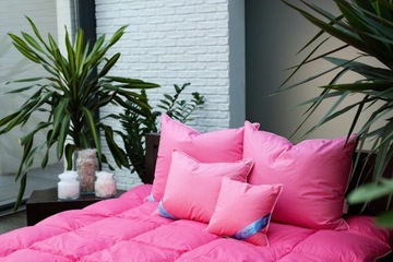 PODUSZKA Z PIERZA 40x40,100% BAWEŁNA,PIERZE 0,5 KG