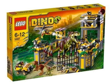 LEGO 5887 Дино | штаб-квартира | База данных динозавров тиранозавра T-Rex