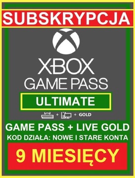 Game Pass ULTIMATE + Live Gold 9 miesięcy KOD