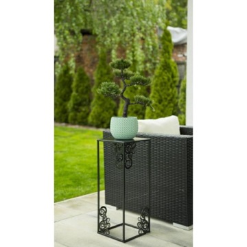 Современная подставка для цветов 60 см, черная, однотонная