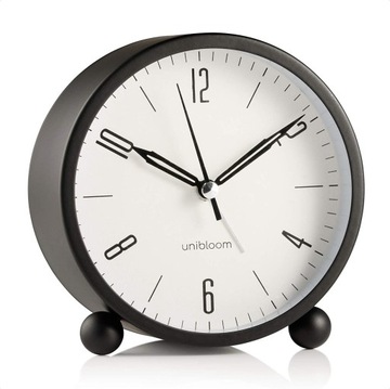 Zegar budzik Unibloom czarny 11,6cm