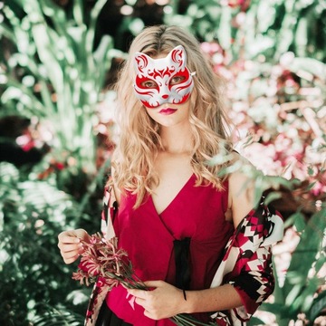 Маска для лица кота Маски животных Полупустотелые 5 шт.