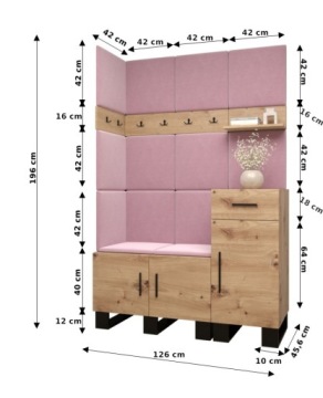 Гардероб для панелей коридоров Artin 10 Artisan