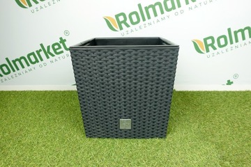 ДЕКОРАТИВНЫЙ ЦВЕТОЧНЫЙ ГОРШОК СО ВСТАВКОЙ ДЛЯ ДОМАШНЕГО САДА на террасе ЦВЕТОЧНЫЙ ГОРШОК антрацитовый, внешний.