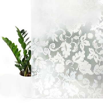 Samoprzylepna Folia Naklejka Na Okna FIRANKA BIAŁA