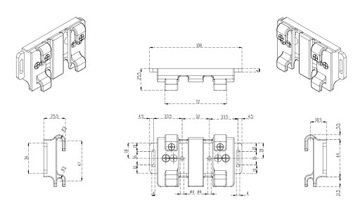 ДВУХЯРОВАЯ ГРУЗОВАЯ КОРЗИНА 150 мм БЕСШУМНОЕ ЗАКРЫВАНИЕ ИТАЛЬЯНСКИЙ СПРАВА